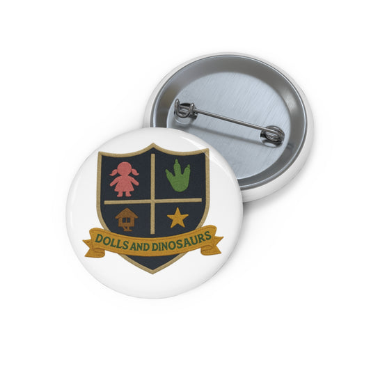 Dolls & Dinosaurs Crest Pin – Kids Clubhouse Badge