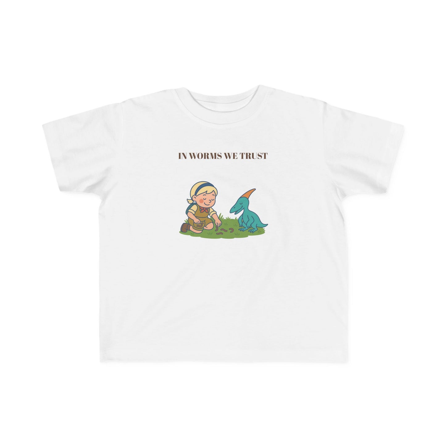 “In Worms We Trust” Little Explorers Toddler Tee