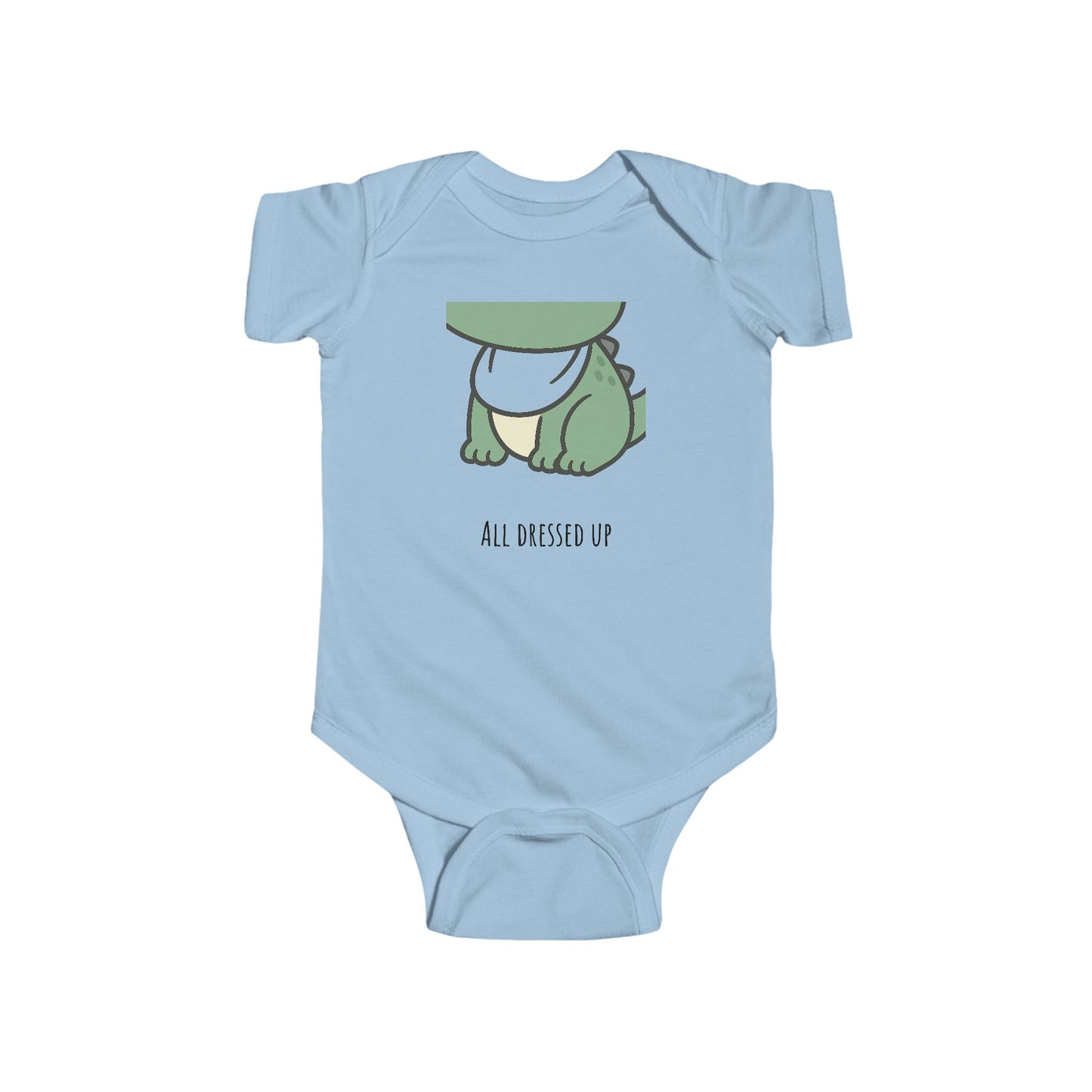 “All Dressed Up, Nowhere to Crawl To” Double-Sided Infant Bodysuit