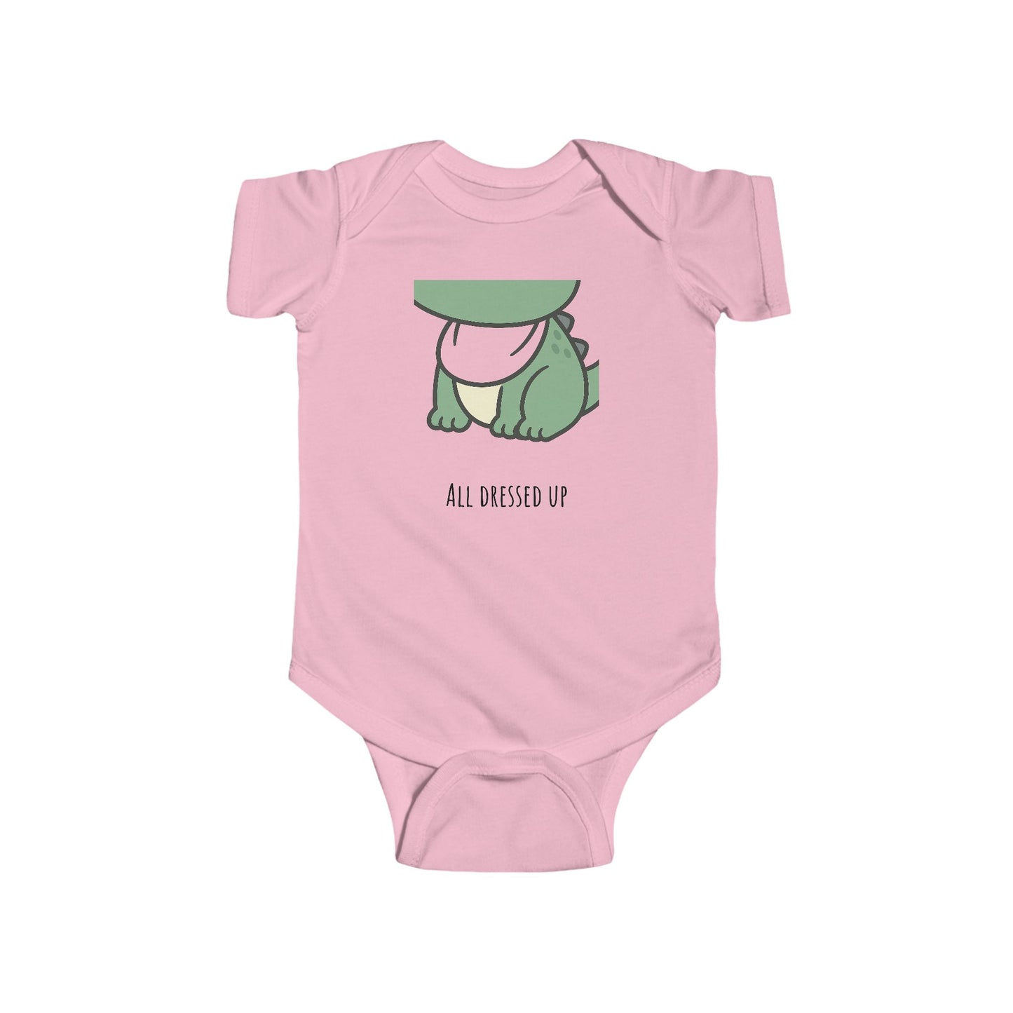“All Dressed Up, Nowhere to Crawl To” Double-Sided Infant Bodysuit