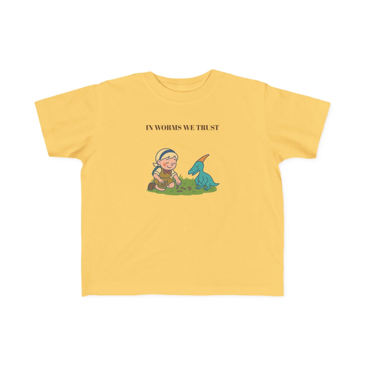 “In Worms We Trust” Little Explorers Toddler Tee