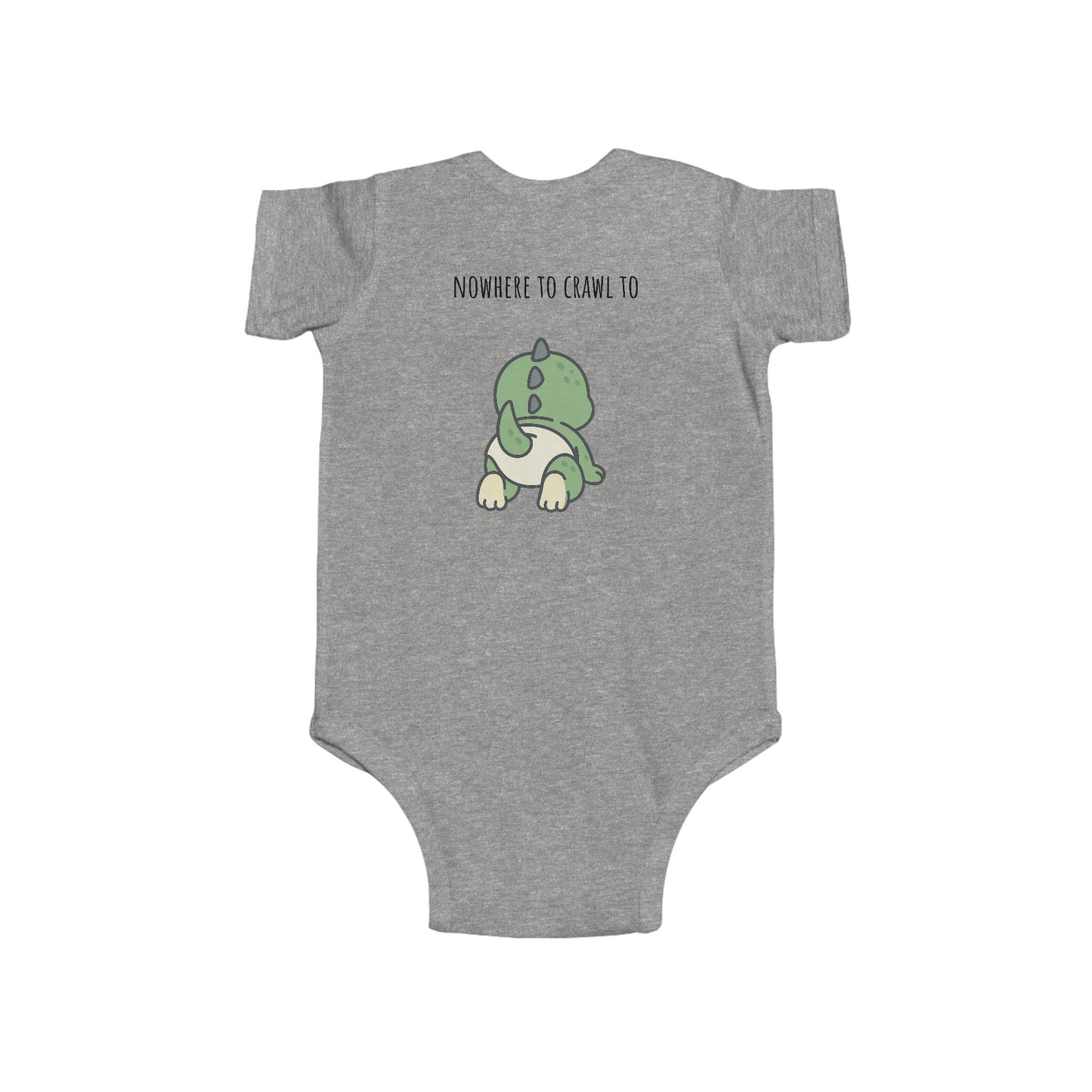 “All Dressed Up, Nowhere to Crawl To” Double-Sided Infant Bodysuit
