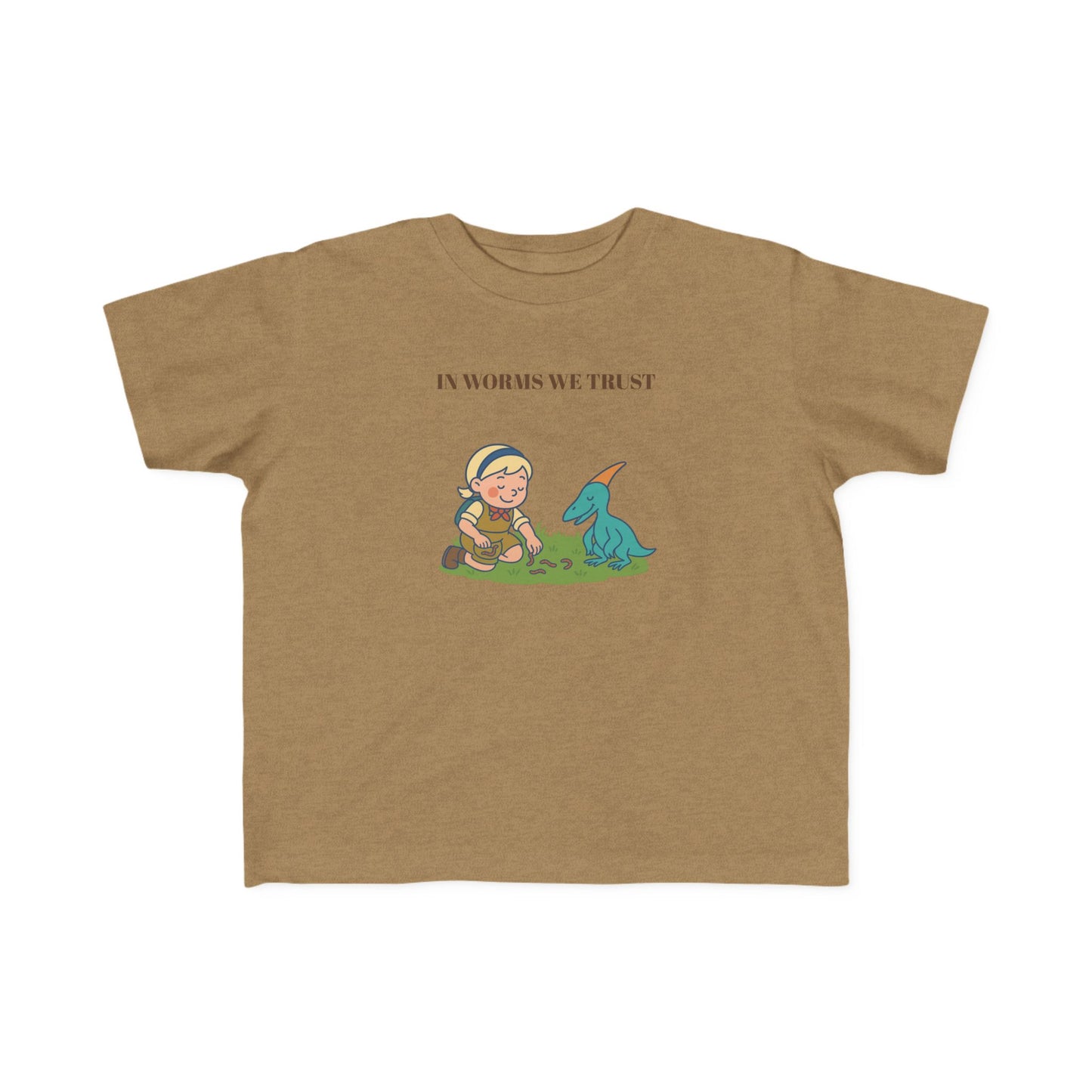 “In Worms We Trust” Little Explorers Toddler Tee