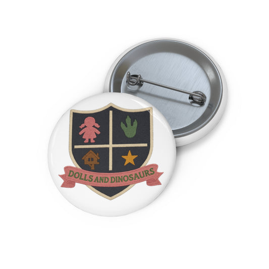 Dolls & Dinosaurs Crest Pin – Kids Clubhouse Badge