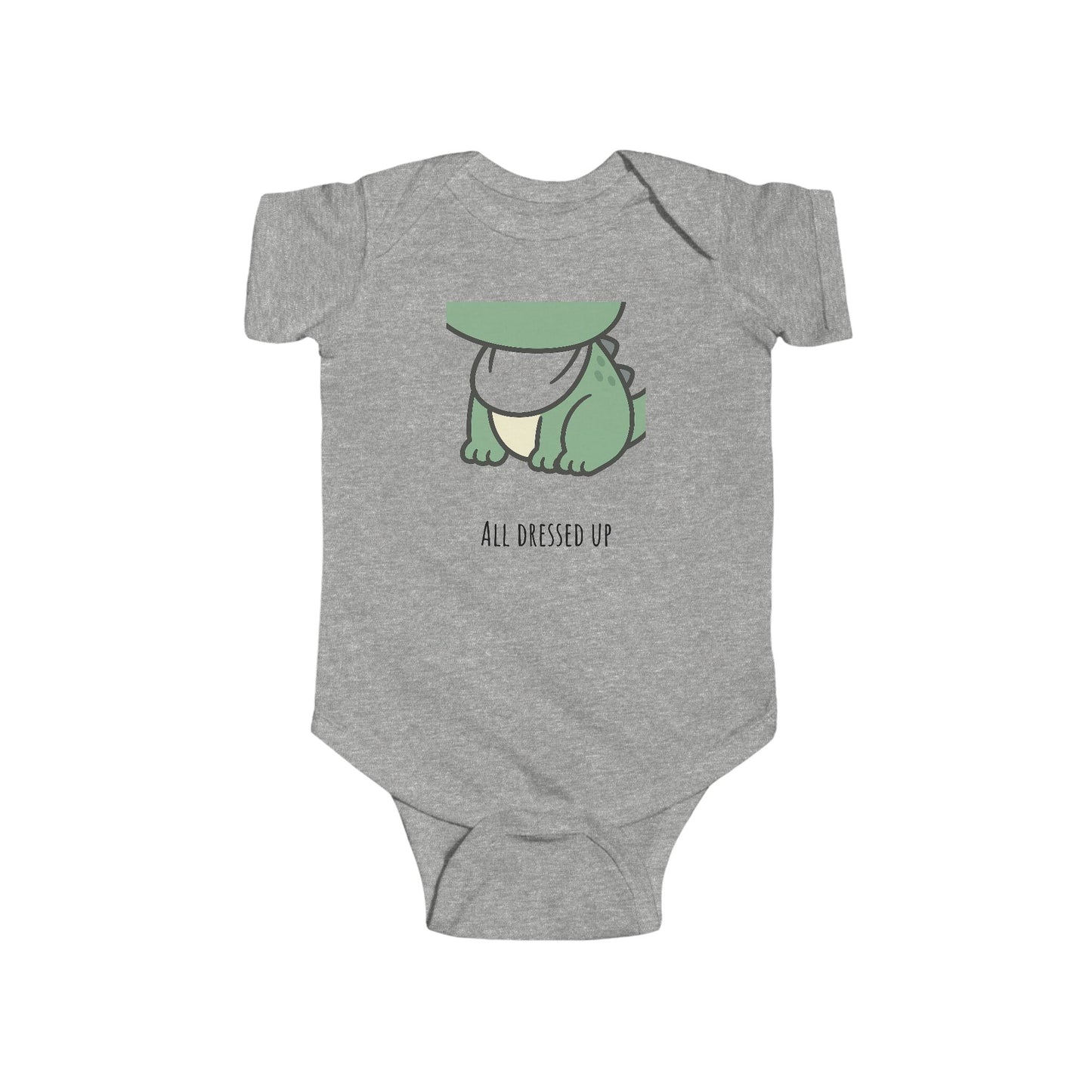 “All Dressed Up, Nowhere to Crawl To” Double-Sided Infant Bodysuit