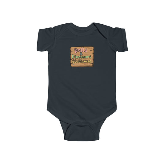 "Dolls & Dinosaurs Clubhouse" Baby Bodysuit
