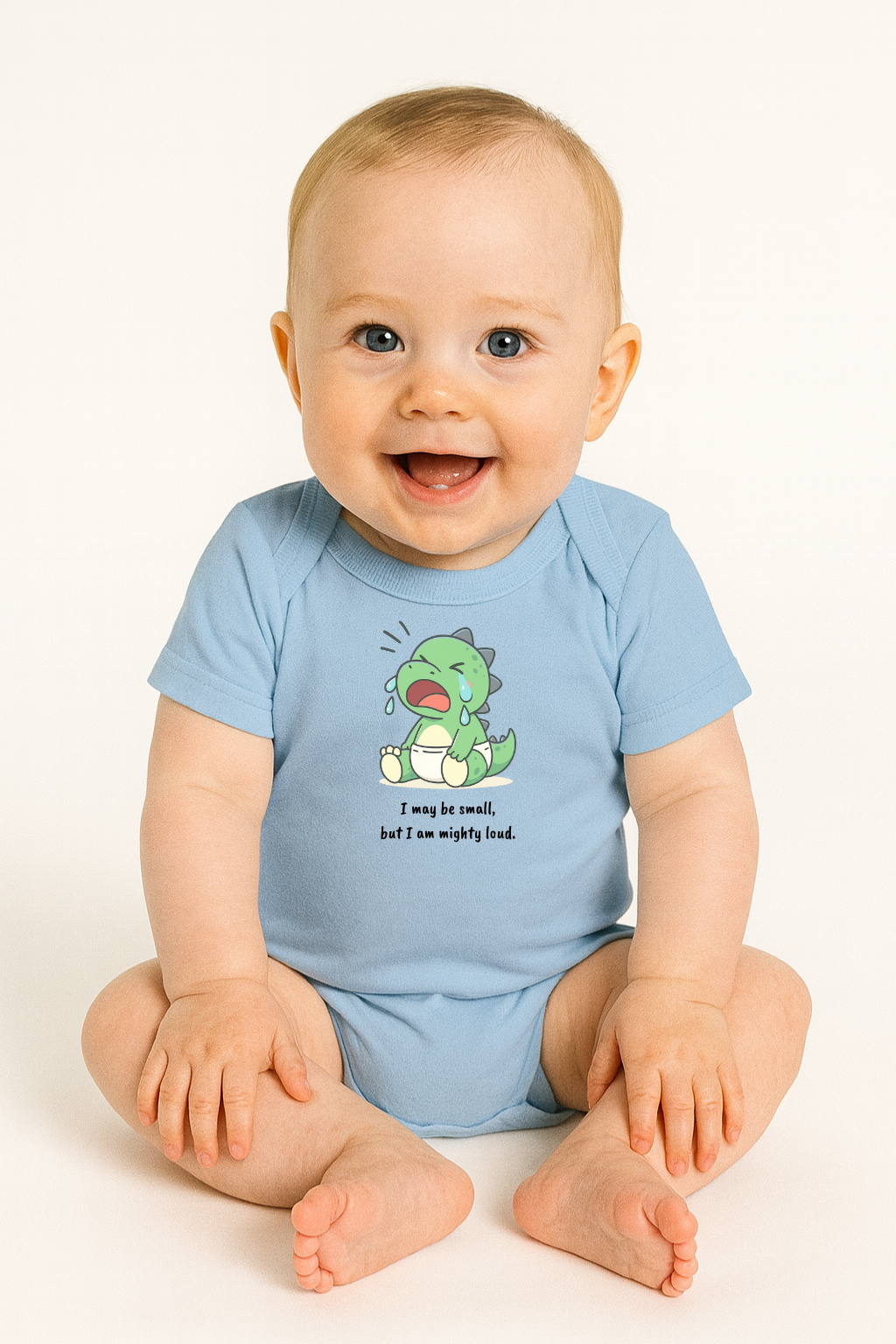 “I May Be Small, But I Am Mighty Loud” Cute Infant Outfit