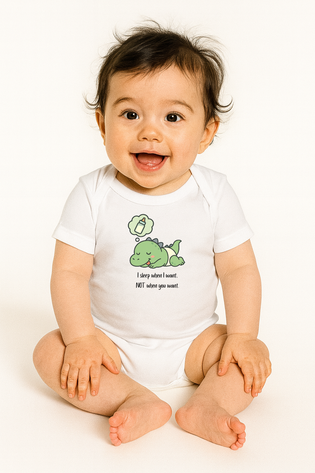“I Sleep When I Want, Not When You Want” Sassy Baby Bodysuit